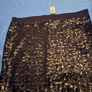 Black sequin skirt